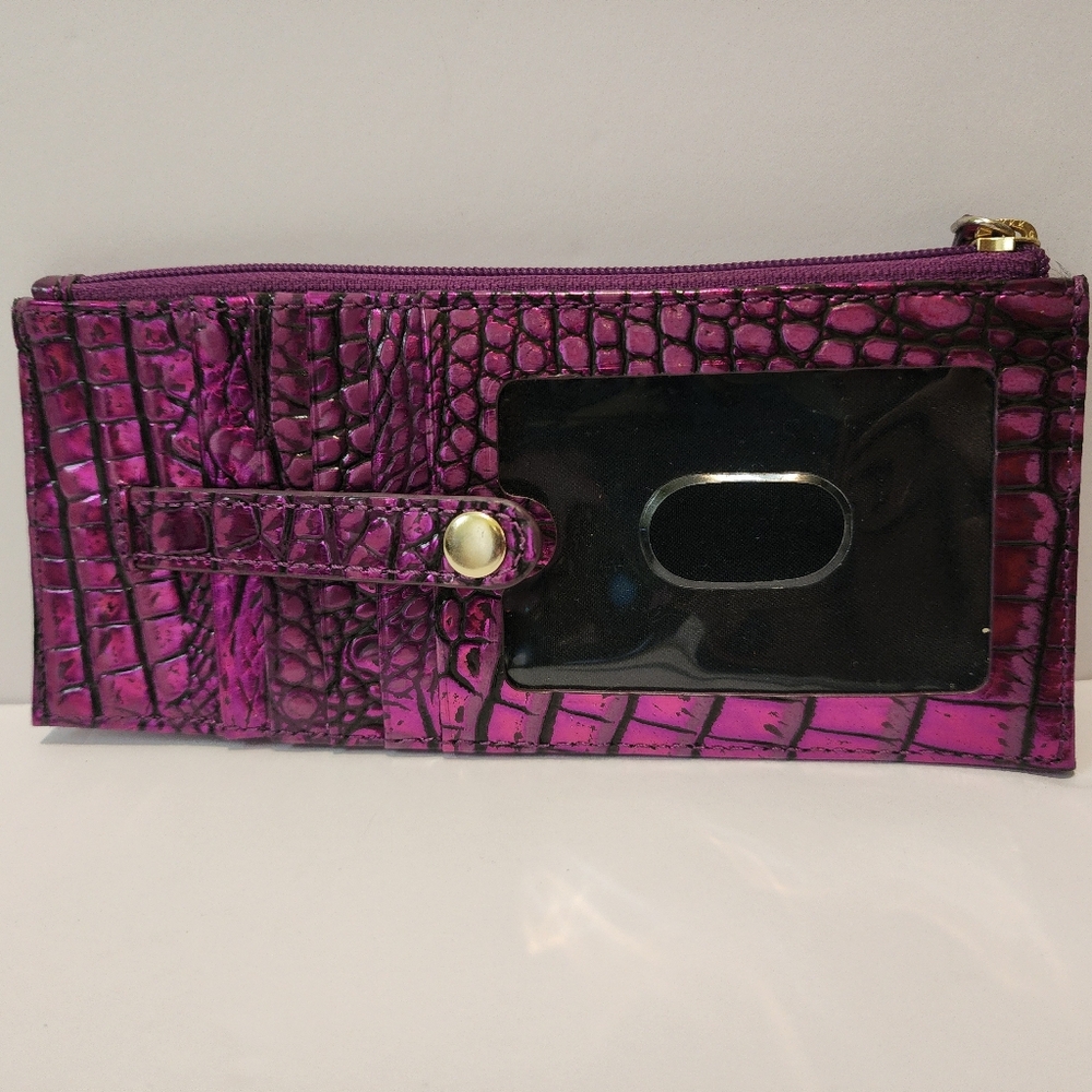 Brahmin Credit Card Holder Wallet Purple Potion